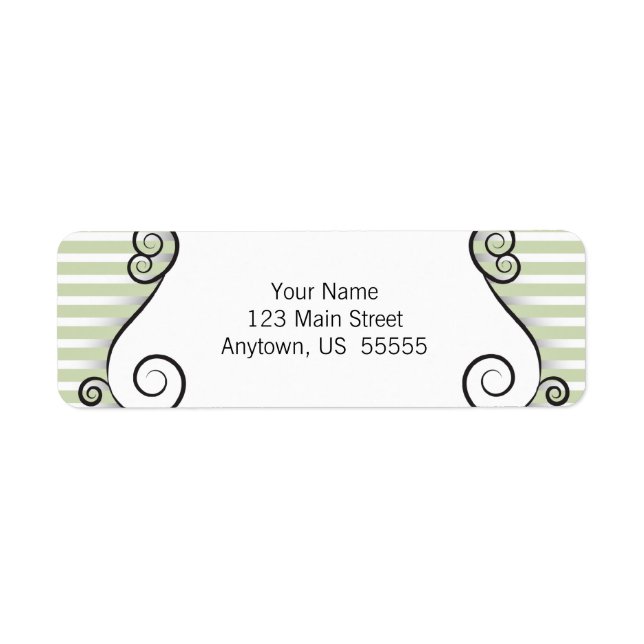 Vintag-Willow-Green-Rücksendeadresse (Vorne)