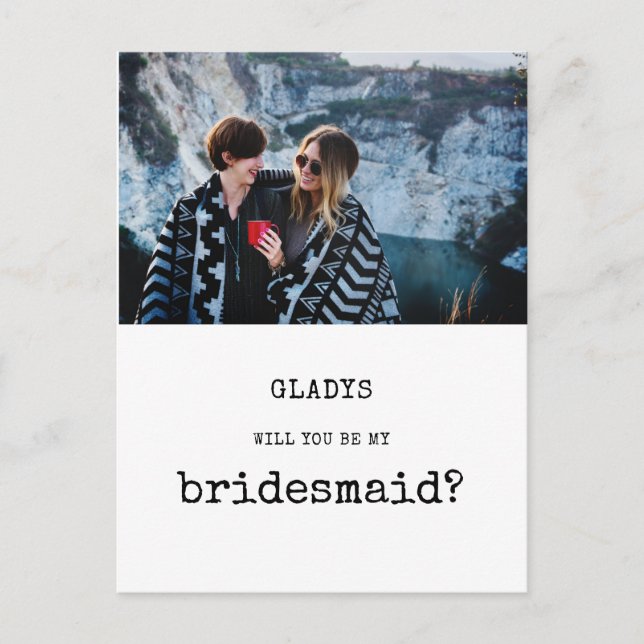 Vintag Wirst du mein Foto sein? Postkarte (Vorderseite)