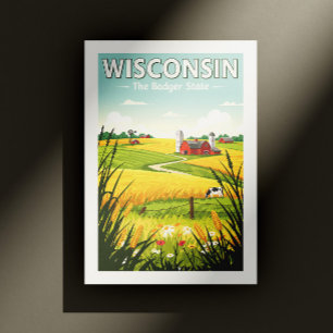 Vintag Wisconsin Postkarte