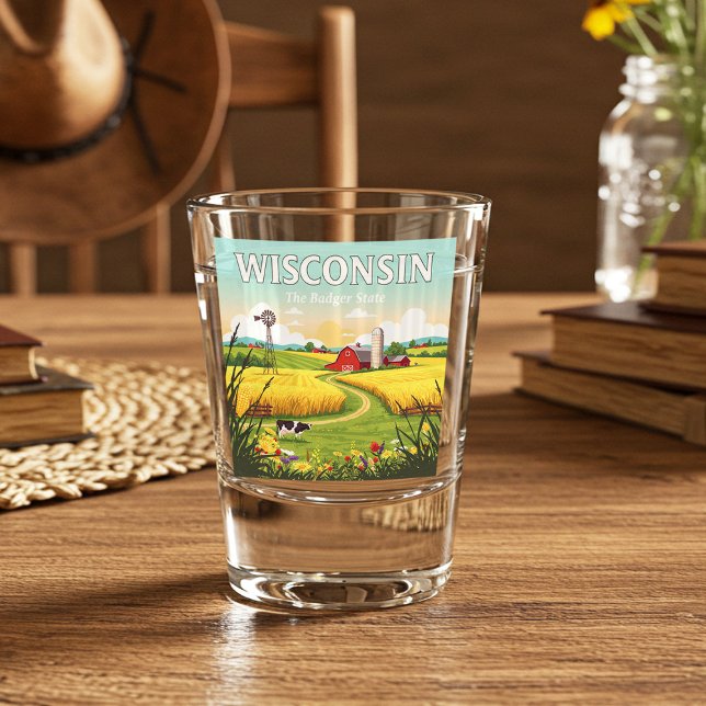 Vintag Wisconsin Schnapsglas (Von Creator hochgeladen)