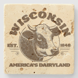 Vintag Wisconsin Steinuntersetzer