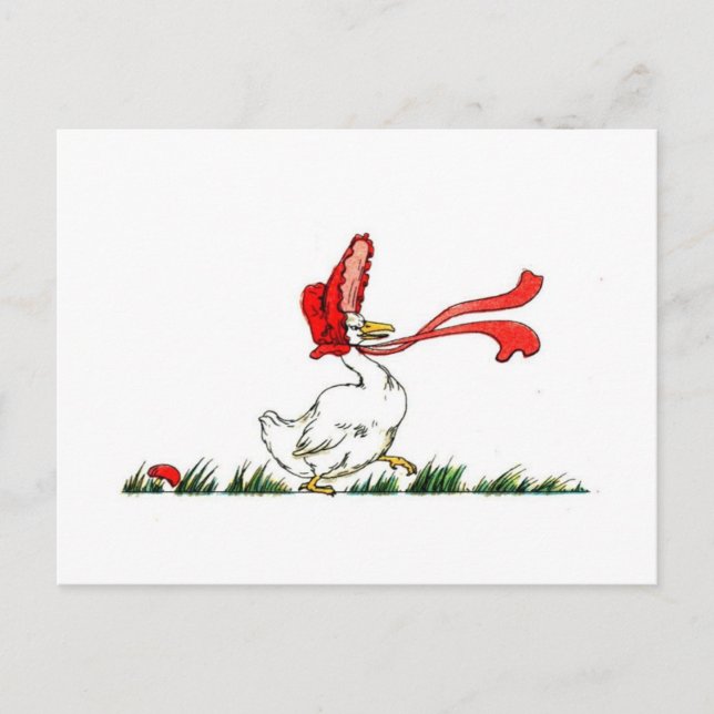 Vintag Wise Mamma Goose Postkarte (Vorderseite)