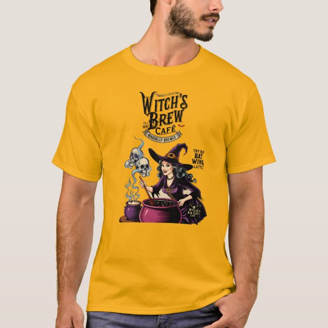 Vintag Witch's Brew Café T Shirt (Vorderseite)
