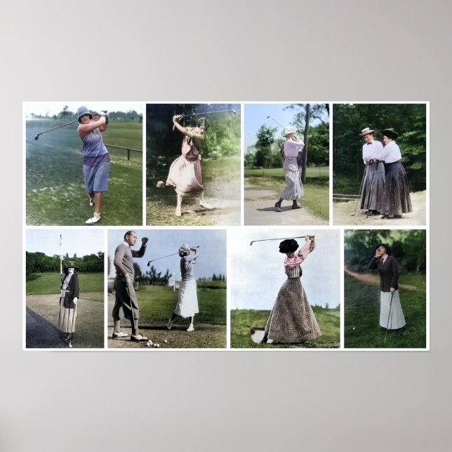 Vintag Women Golfers Poster (Vorne)