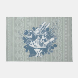 Vintag Wonderland White Rabbit Herald Fußmatte