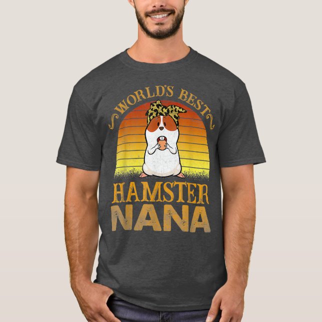 Vintag Worlds Best Hamster Nana T-Shirt (Vorderseite)