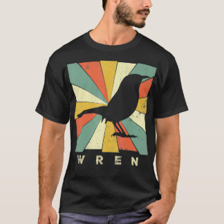 Vintag Wren Bird Lover Retro Style Animal T-Shirt