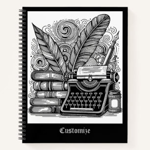 Vintag Writer's Theme 2 Color Me Notizbuch