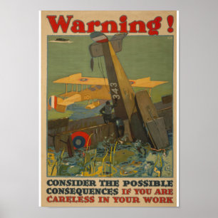 Vintag WW 1 Propagandaposter Poster