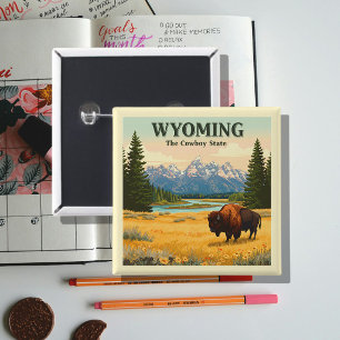 Vintag Wyoming Button