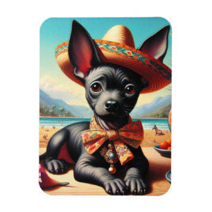 Vintag Xoloitzcuintle Magnet