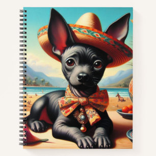 Vintag Xoloitzcuintle Notizbuch