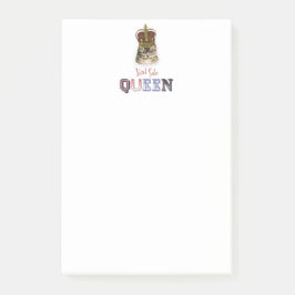 Vintag Yard Sale Queen Cat Notepad Post-it Klebezettel