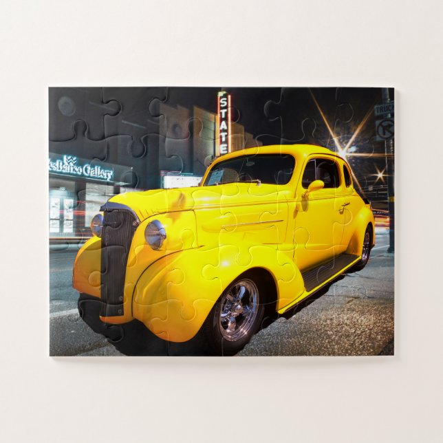 Vintag Yellow Coupe Street Rod (Horizontal)