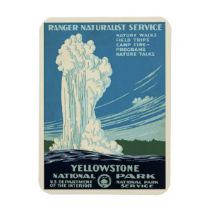 Vintag Yellowstone Park Poster Magnet