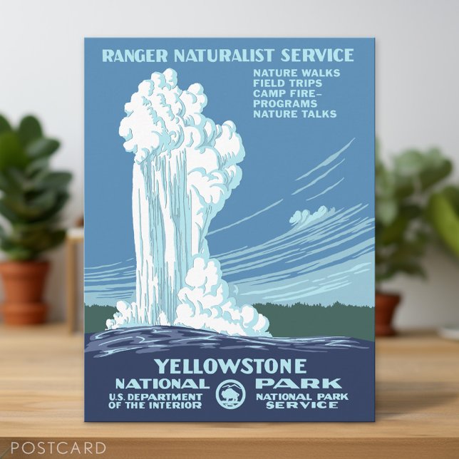 Vintag Yellowstone WPA Postkarte (Custom Postcard)