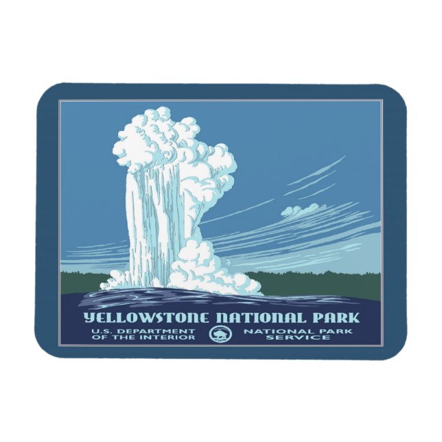Vintag Yellowstone WPA Travel Magnet (Horizontal)