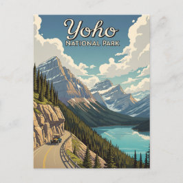 Vintag Yoho National Park Kanada Postkarte