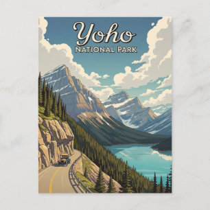 Vintag Yoho National Park Kanada Postkarte