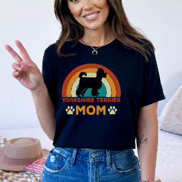 Vintag Yorkshire Terrier Dog Mama Sunset T-Shirt