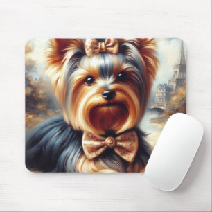Vintag Yorkshire Terrier Painting Mousepad