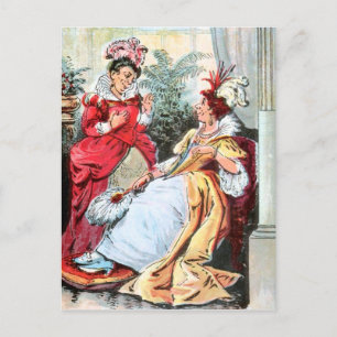 Vintag Zeichnend: Die Schwestern in Ball Gowns Postkarte
