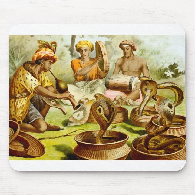 Vintag zeichnend Kaninchen Mousepad (Vorne)