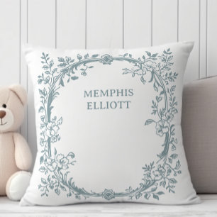 Vintag zeitlose Bläschenblauer Baby Kissen