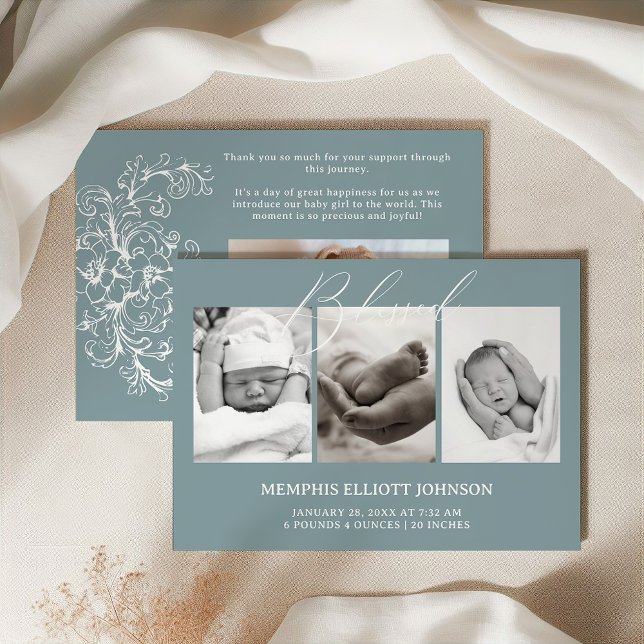 Vintag zeitlose Blumenschmuckankündigung Einladung (Von Creator hochgeladen)