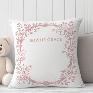 Vintag zeitloses, florrosa Baby Kissen