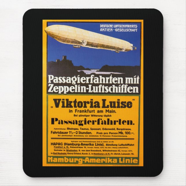 Vintag Zeppelin Viktoria Luise Mousepad (Vorne)