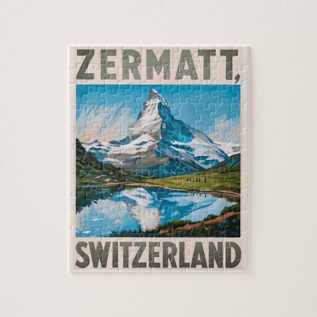Vintag Zermatt Switzerland Matterhorn (Vertikal)