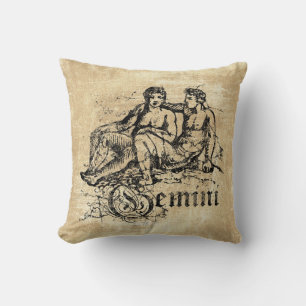 Vintag Zodiac Gemini Kissen