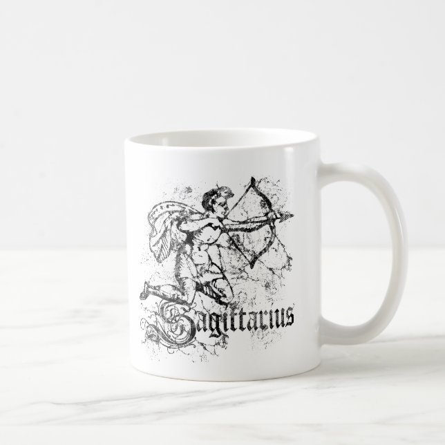 Vintag Zodiac Sagittarius Kaffeetasse (Rechts)