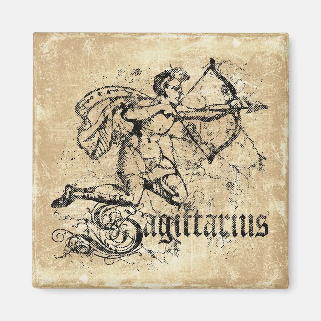 Vintag Zodiac Sagittarius Magnet (Vorne)