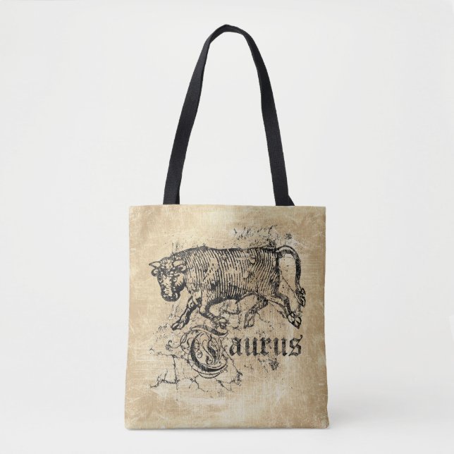 Vintag Zodiac Taurus Tasche (Vorderseite)