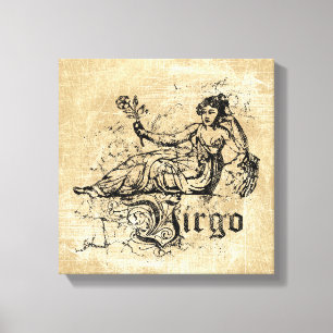 Vintag Zodiac Virgo Leinwanddruck