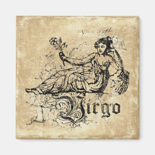 Vintag Zodiac Virgo Magnet