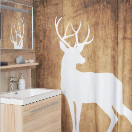 Vintaga Beauty Wood & Deer Duschvorhang