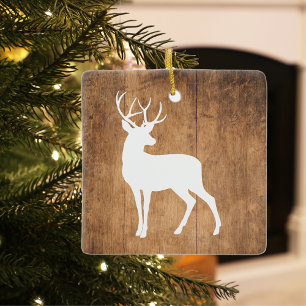Vintaga Beauty Wood & Deer Keramikornament