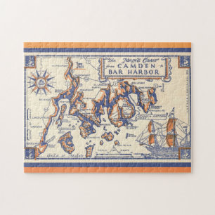 Vintage 11x14 Maine-Küste