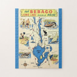 Vintage 11x14 Sebago Lake Maine