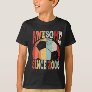 Vintage 13. Geburtstag Fußball Großartig Seit 2006 T-Shirt