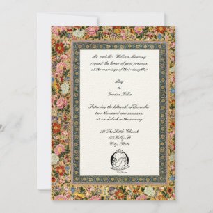 Vintage 1618 Hochzeit der indischen Bläserei Einladung