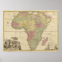 Vintage 1725 Africa Map