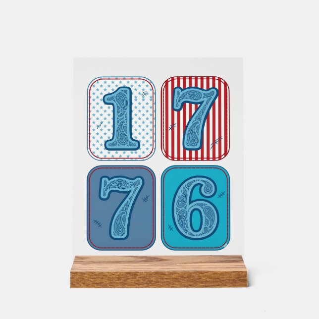 Vintage 1776 Patchwork Patriotique (Recto)