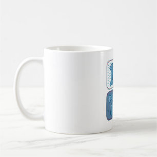 Vintage 1776 patriotisches Patchwork Kaffeetasse