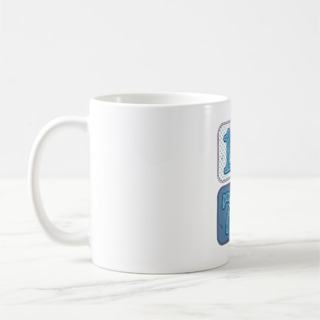 Vintage 1776 patriotisches Patchwork Kaffeetasse (Links)