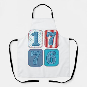 Vintage 1776 patriotisches Patchwork Schürze