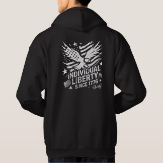 Vintage 1776 Unabhängigkeitstag abgenutztes Emblem Hoodie